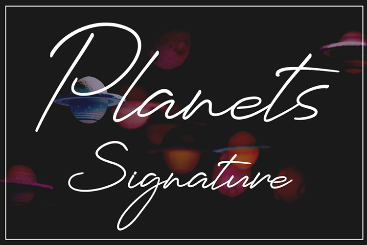 Planets Signature Font