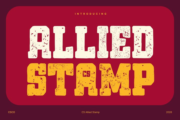 Preview of CS Allied Stamp Font