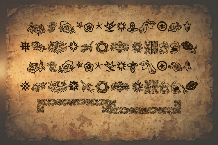 Preview of Deutscher Schmuck Font