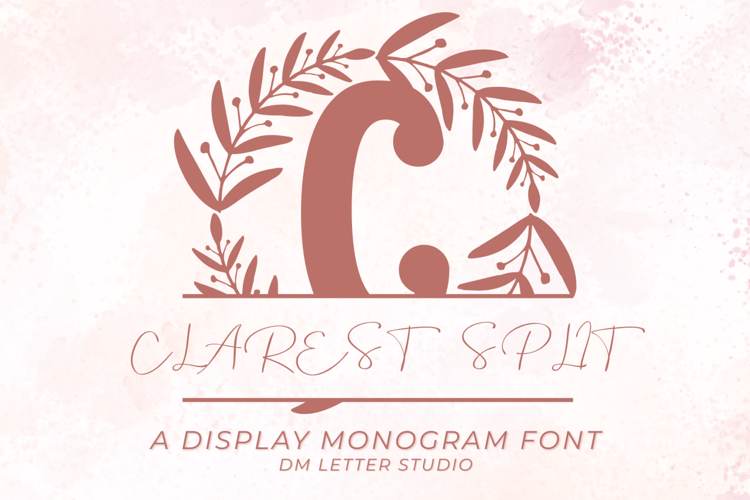 Preview of Clarest Split Monogram Font