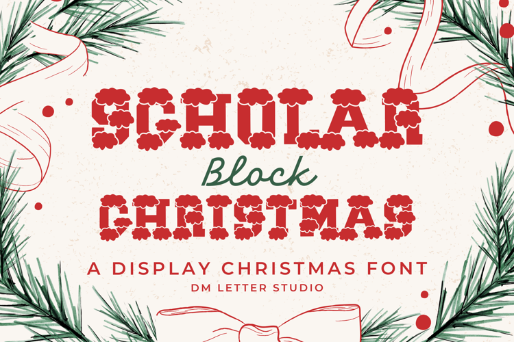 Preview of Scholar Block Christmas Font