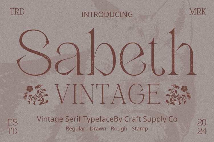 Sabeth Vintage Stamp Font