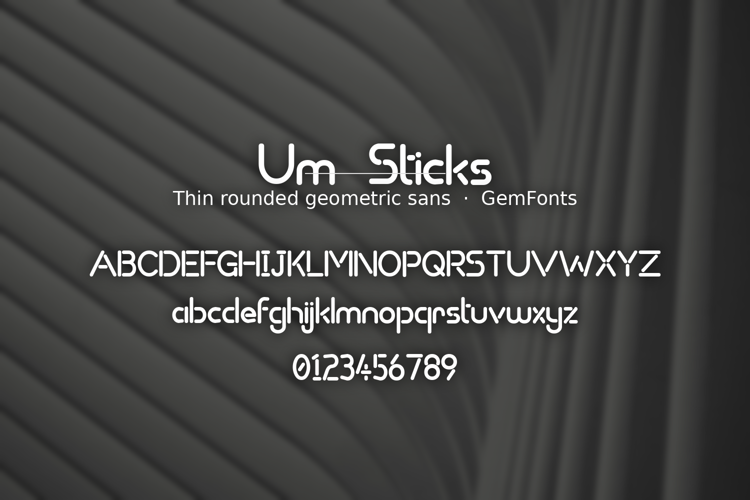 Preview of Um Sticks Font