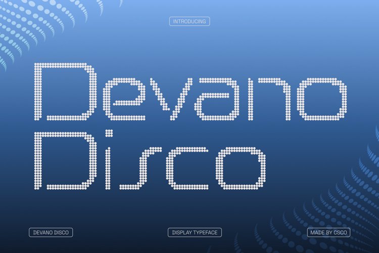 Preview of Devano Disco Font