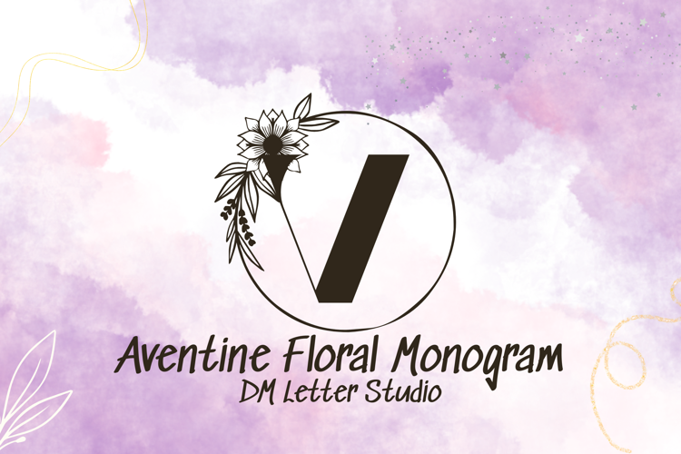 Preview of Aventine Floral Monogram Font