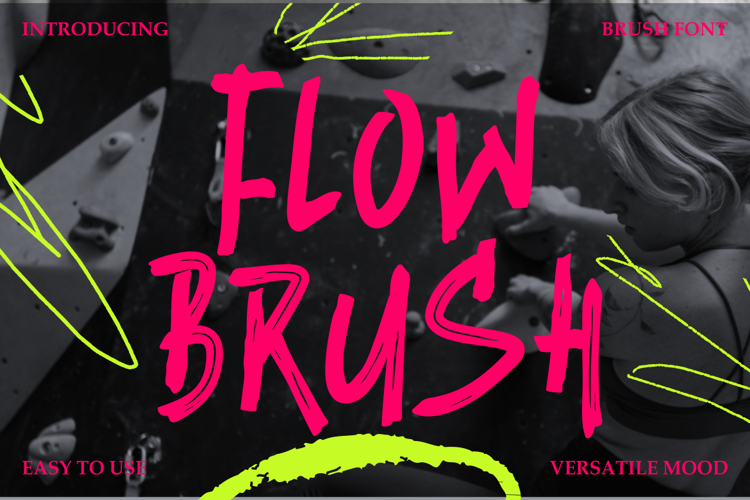 Preview of Flowbrush Font