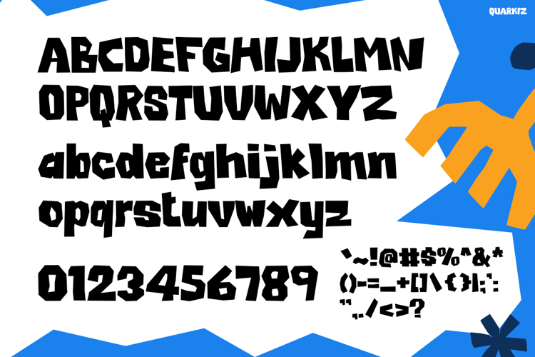 Preview of Quarkiz Font