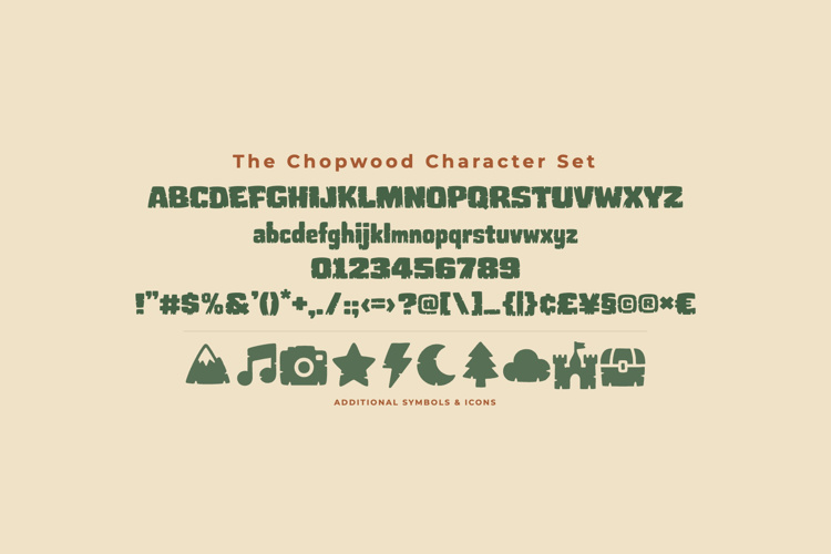 Preview of Chopwood Font