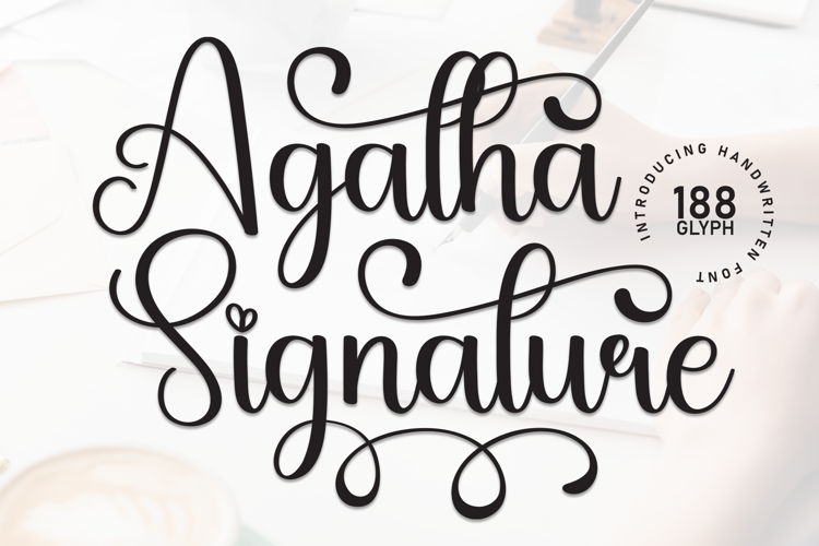 Preview of Agatha Signature Font