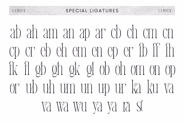 Preview of Lamour Font