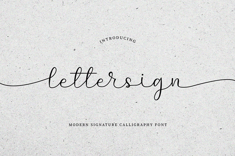 Lettersign - For Personal Font
