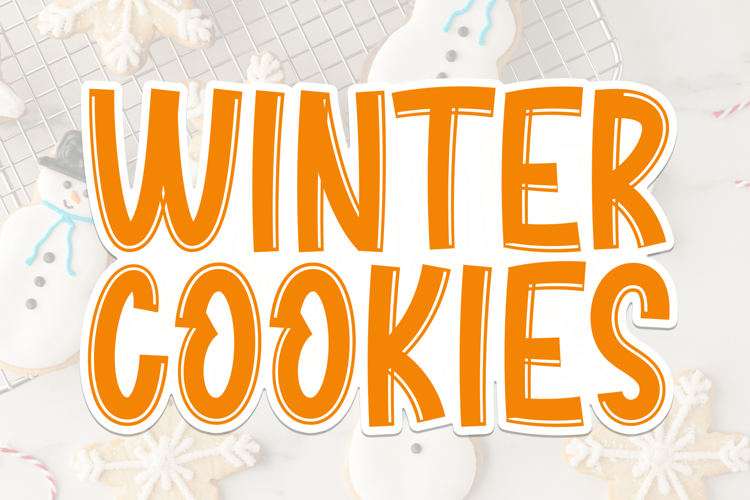 Preview of Winter Cookies Font