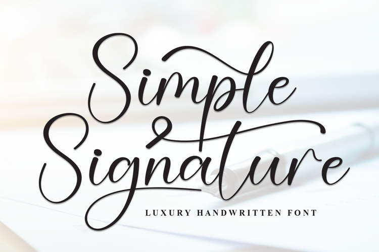 Preview of Simple Signature Font