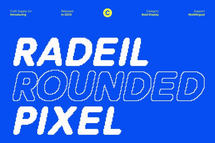 Preview of Radeil Rounded Pixel Font