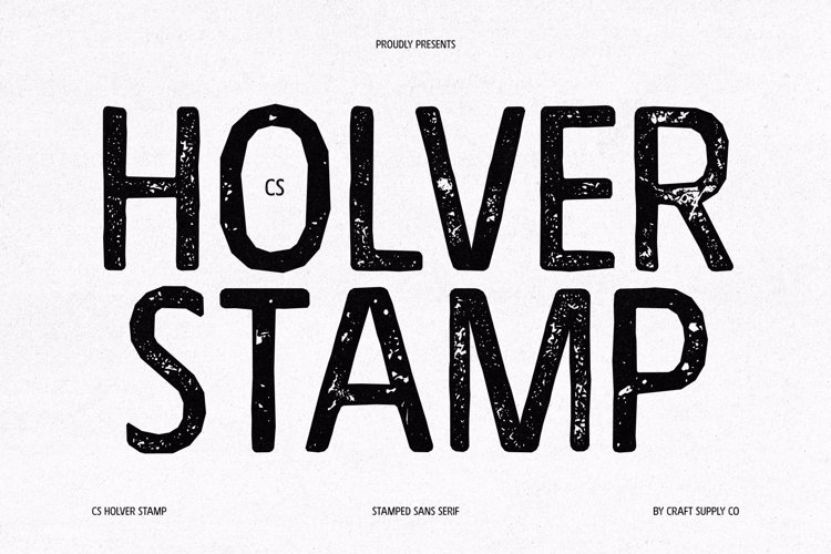 Preview of CS Holver Stamp Font