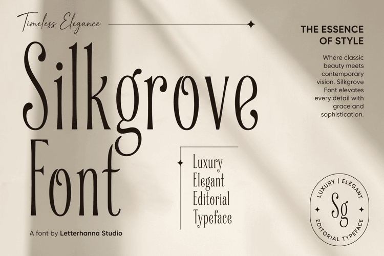 Preview of Silkgrove Font