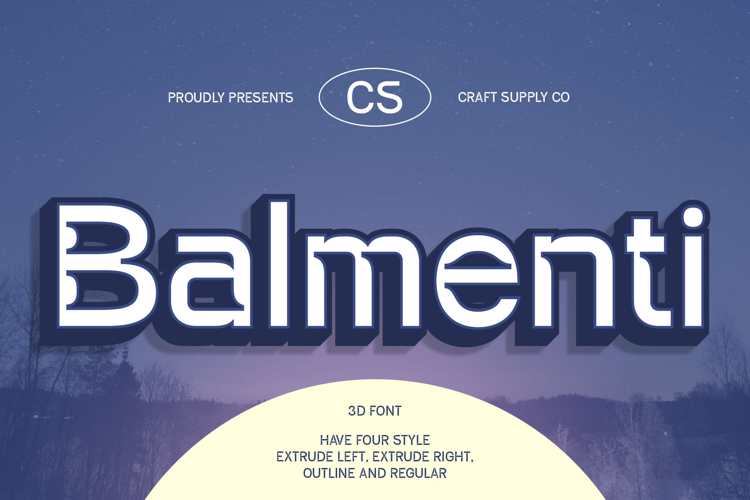 CS Balmenti 3D Font