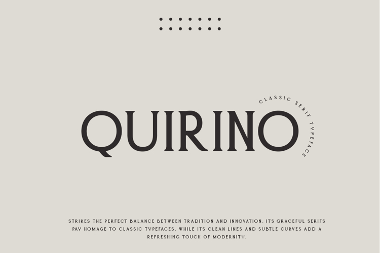 Preview of Quirino Font