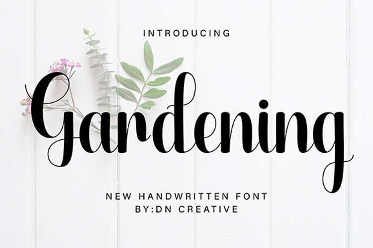 Gardening Script Font