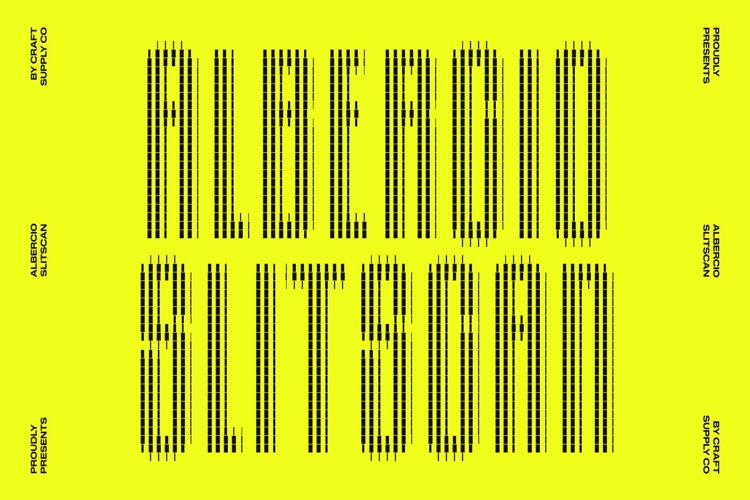 Preview of Albercio Slitscan Font
