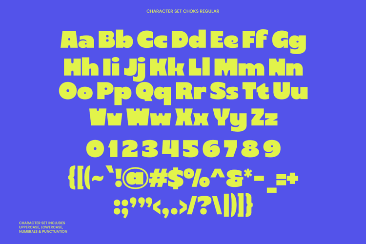 Preview of Choks DEMO Font
