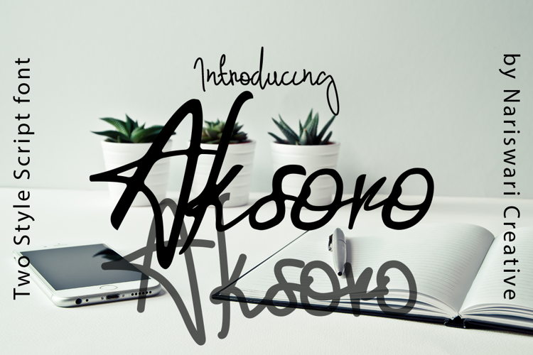 Aksoro Monoline Font