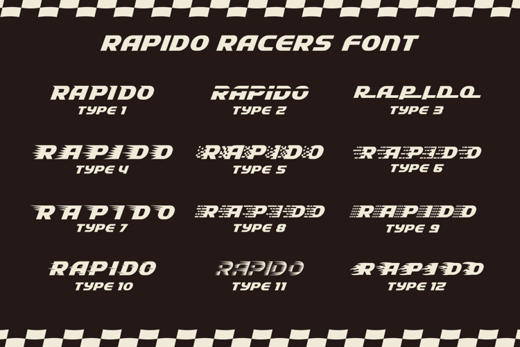 Rapido Racers Font