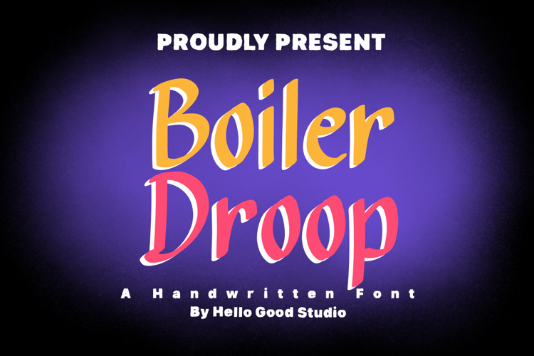 Preview of Boiler Droop Font
