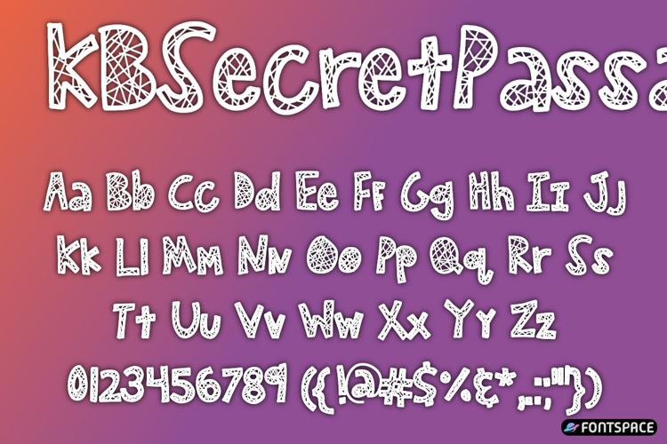 Preview of KBSecretPassage Font