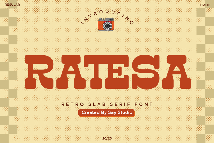 Preview of Ratesa DEMO Font
