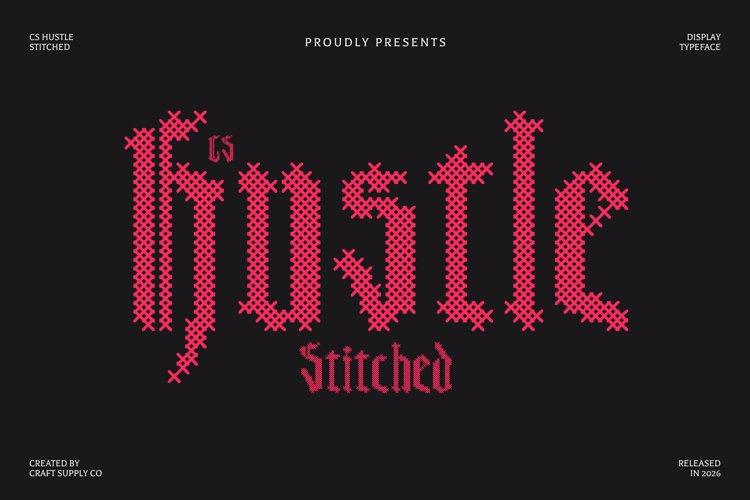 Preview of CS Hustle Stitched Font