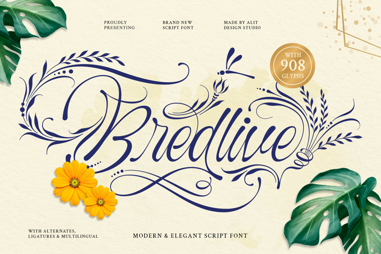 Preview of Bredlive Font