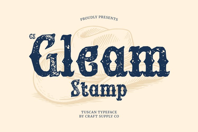Preview of CS Gleam Stamp Font