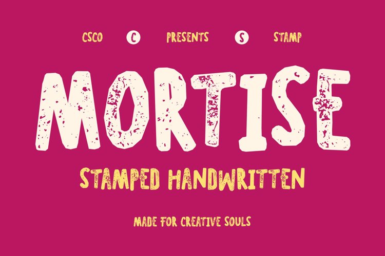 Preview of CS Mortise Stamp Font