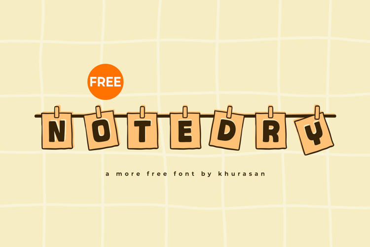 Preview of Notedry Font