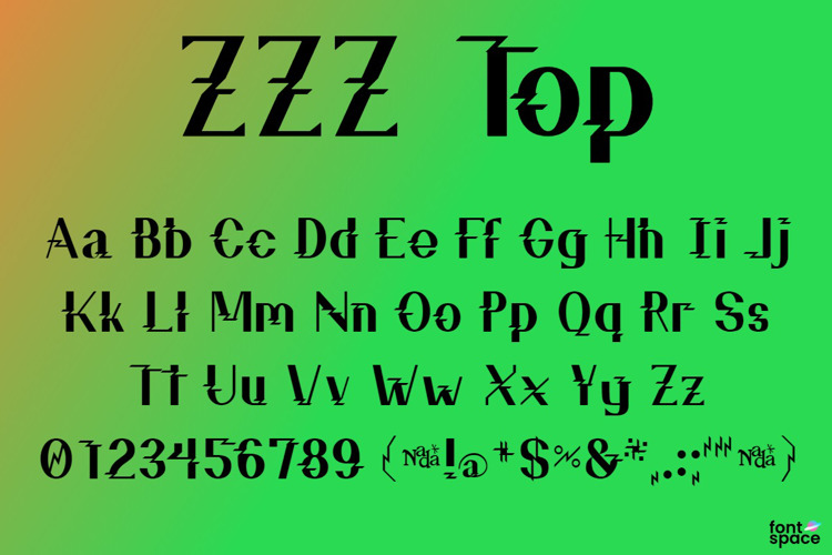 ZZZ Top Font