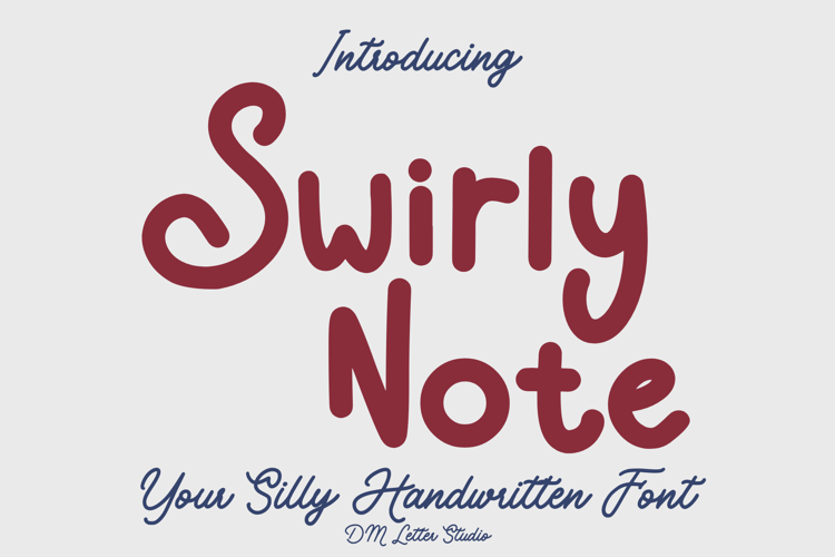 Preview of Swirly Note Font