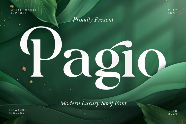 Preview of Pagio Font