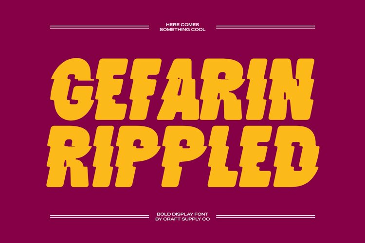 Preview of Gefarin Rippled Font