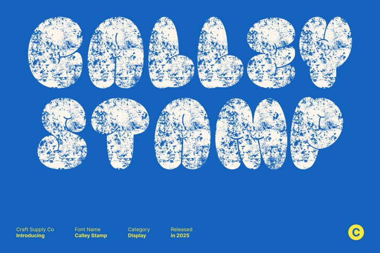 Preview of Calley Stamp Font
