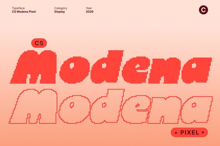 Preview of CS Modena Pixel Font