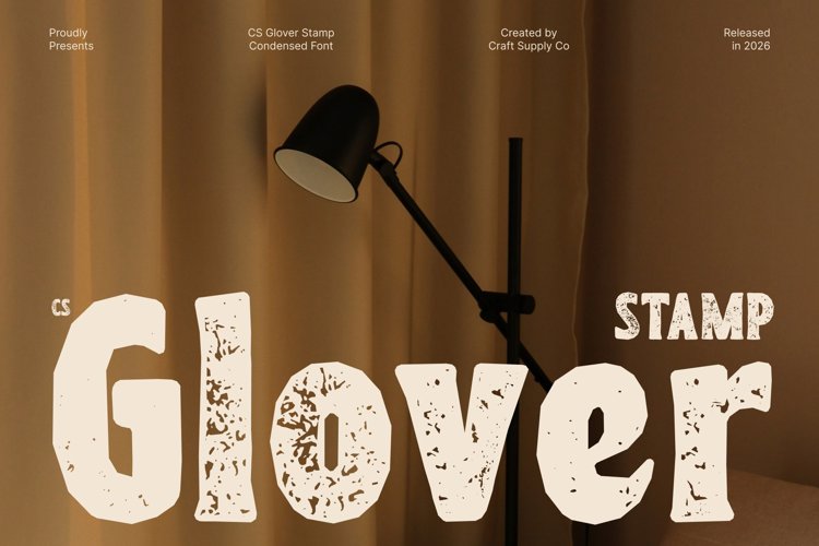 Preview of CS Glover Stamp Font