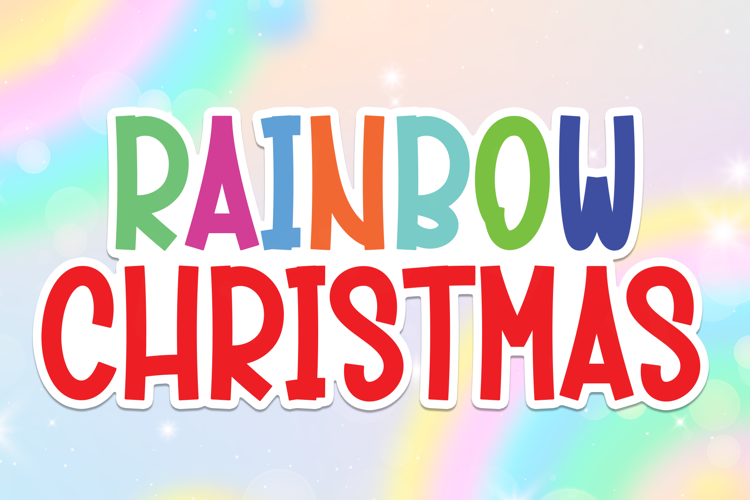 Rainbow Christmas Font