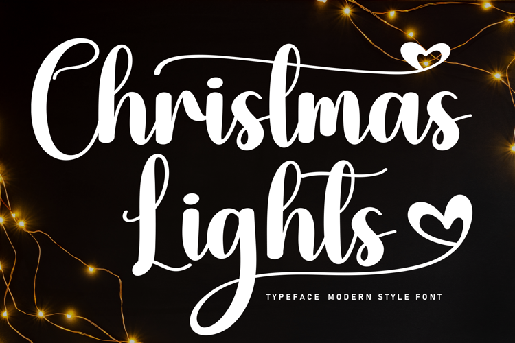 Preview of Christmas Lights Font
