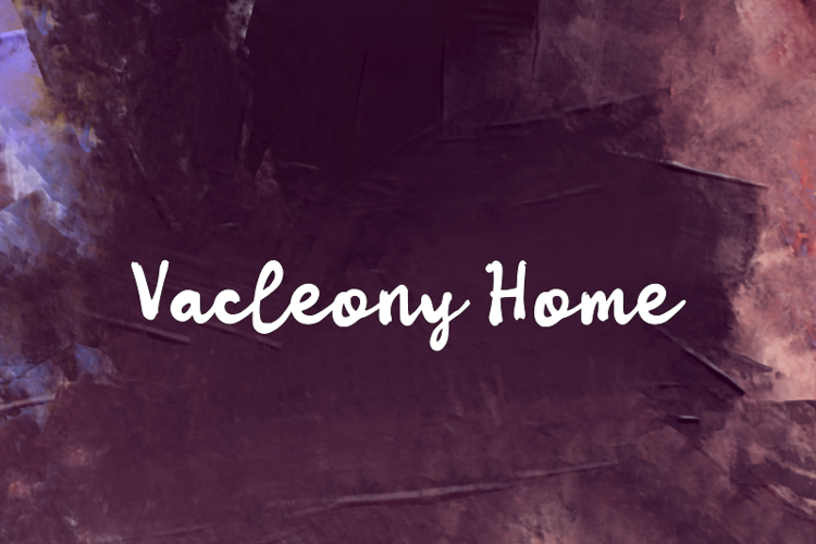 Preview of v Vacleony Home Font