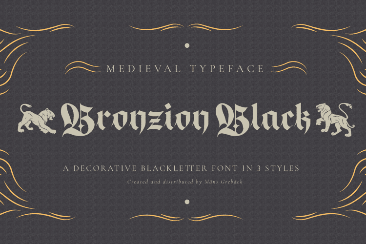 Bronzion Black Font