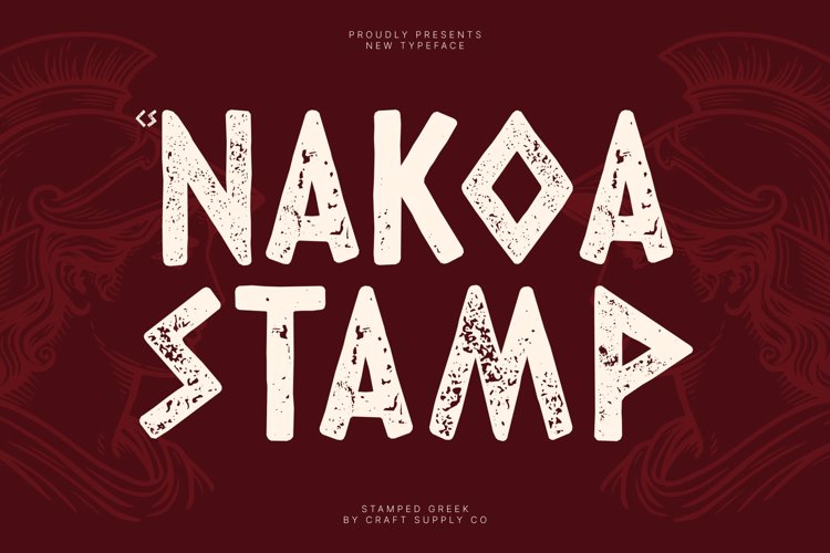 Preview of CS Nakoa Stamp Font