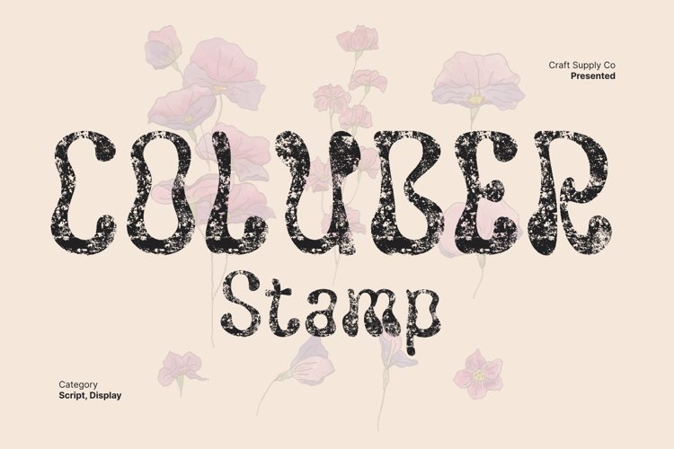 Preview of Coluber Stamp Font