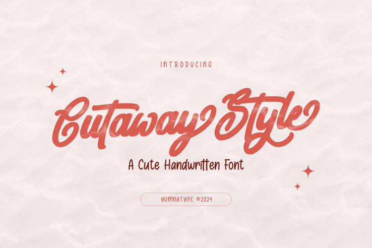 Cutaway Style Font