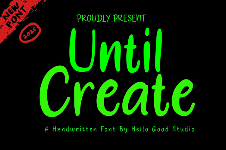 Preview of Until Create Font